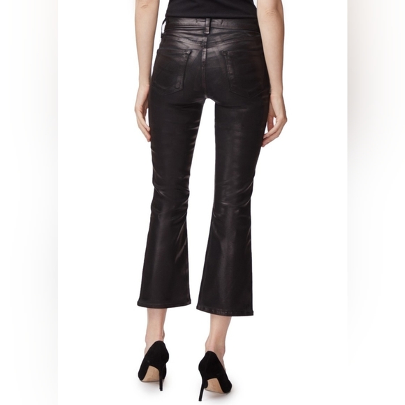 NWOT J BRAND $278 SELENA COATED MID RISE CROP BOOTCUT JEANS IN CRISTALLINE SZ 29 - Picture 3 of 6